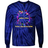 Cool Total Solar Eclipse April 8 2014 Paint Splatter Tie-Dye Long Sleeve Shirt