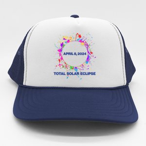 Cool Total Solar Eclipse April 8 2014 Paint Splatter Trucker Hat