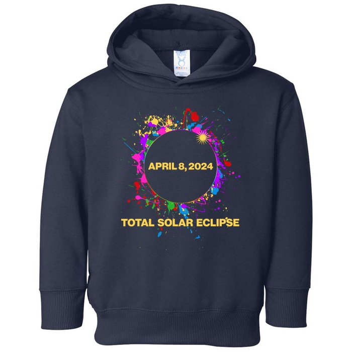 Cool Total Solar Eclipse April 8 2014 Paint Splatter Toddler Hoodie