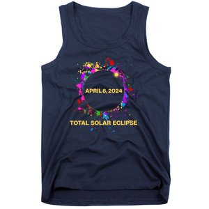 Cool Total Solar Eclipse April 8 2014 Paint Splatter Tank Top