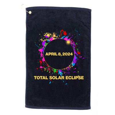 Cool Total Solar Eclipse April 8 2014 Paint Splatter Golf Towel