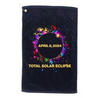 Cool Total Solar Eclipse April 8 2014 Paint Splatter Golf Towel