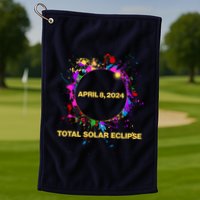 Cool Total Solar Eclipse April 8 2014 Paint Splatter Golf Towel