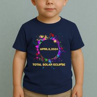 Cool Total Solar Eclipse April 8 2014 Paint Splatter Toddler T-Shirt