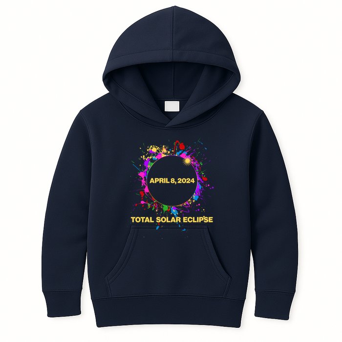 Cool Total Solar Eclipse April 8 2014 Paint Splatter Kids Hoodie