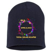 Cool Total Solar Eclipse April 8 2014 Paint Splatter Short Acrylic Beanie