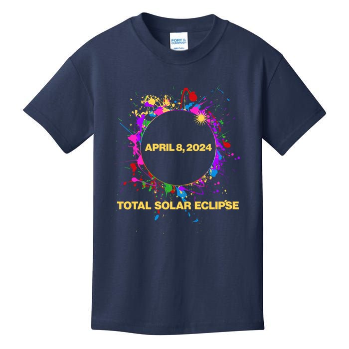 Cool Total Solar Eclipse April 8 2014 Paint Splatter Kids T-Shirt