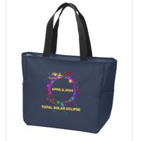 Cool Total Solar Eclipse April 8 2014 Paint Splatter Zip Tote Bag