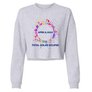 Cool Total Solar Eclipse April 8 2014 Paint Splatter Cropped Pullover Crew