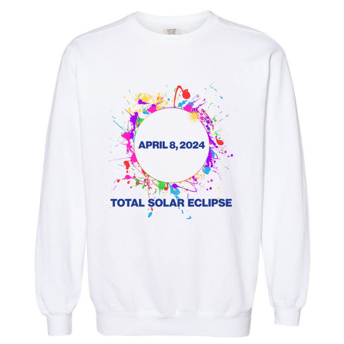 Cool Total Solar Eclipse April 8 2014 Paint Splatter Garment-Dyed Sweatshirt