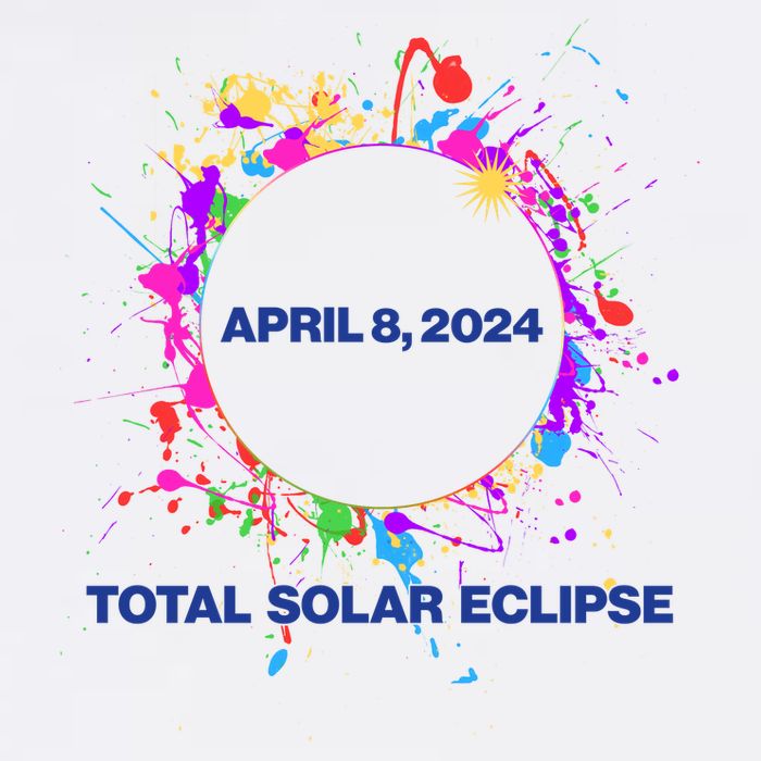 Cool Total Solar Eclipse April 8 2014 Paint Splatter Garment-Dyed Sweatshirt