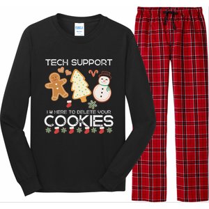 Christmas Tech Support Here To Delete Cookies Xmas Long Sleeve Pajama Set