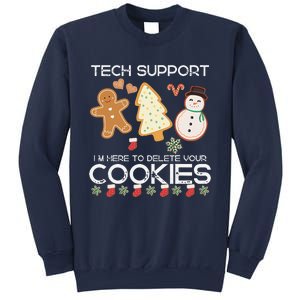 Christmas Tech Support Here To Delete Cookies Xmas Sweatshirt