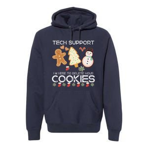 Christmas Tech Support Here To Delete Cookies Xmas Premium Hoodie