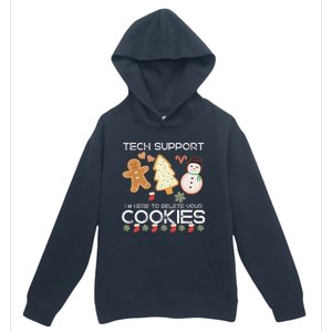 Christmas Tech Support Here To Delete Cookies Xmas Urban Pullover Hoodie