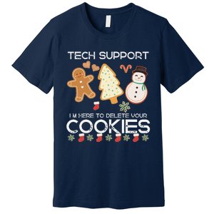 Christmas Tech Support Here To Delete Cookies Xmas Premium T-Shirt