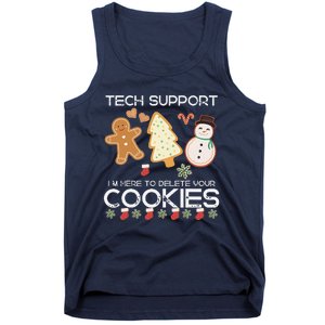 Christmas Tech Support Here To Delete Cookies Xmas Tank Top