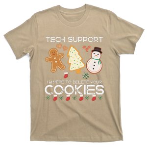 Christmas Tech Support Here To Delete Cookies Xmas T-Shirt