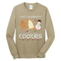 Christmas Tech Support Here To Delete Cookies Xmas Tall Long Sleeve T-Shirt