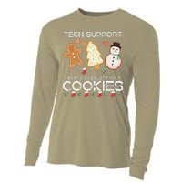 Christmas Tech Support Here To Delete Cookies Xmas Cooling Performance Long Sleeve Crew