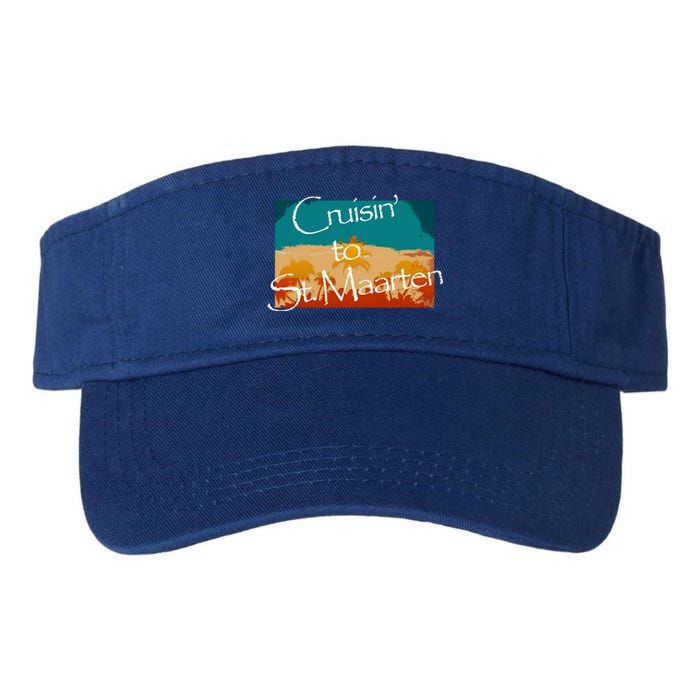 Cruisin To St Maarten Family Cruise Vacation Gift Valucap Bio-Washed Visor