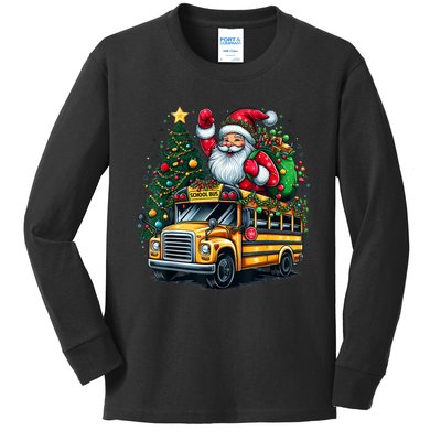 Christmas Tree School Bus Driver Costume Adults Kids Long Sleeve Shirt