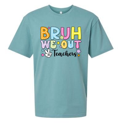 Cute Teacher Summer Bruh We Out Teachers End Of School Year Gift Sueded Cloud Jersey T-Shirt