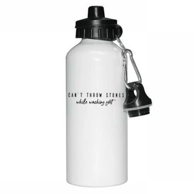 Cant Throw Stone While Washing Feet Christian Aluminum Water Bottle 