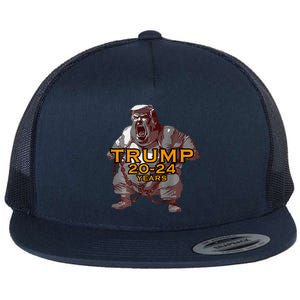 Chunky Trump Screaming In Chains Flat Bill Trucker Hat