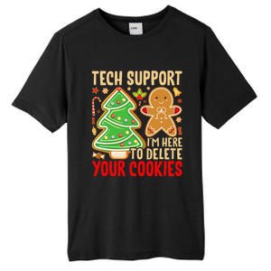 Christmas Tech Support Here To Delete Cookies Xmas Tall Fusion ChromaSoft Performance T-Shirt