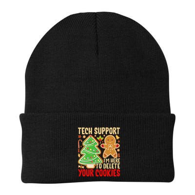 Christmas Tech Support Here To Delete Cookies Xmas Knit Cap Winter Beanie