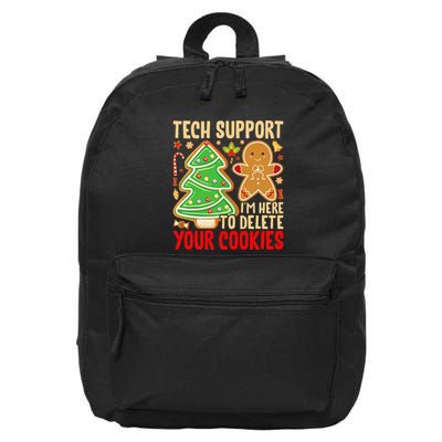 Christmas Tech Support Here To Delete Cookies Xmas 16 in Basic Backpack