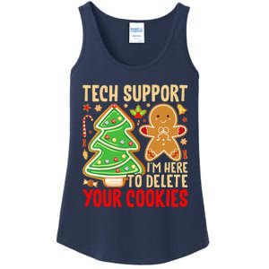 Christmas Tech Support Here To Delete Cookies Xmas Ladies Essential Tank