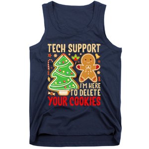 Christmas Tech Support Here To Delete Cookies Xmas Tank Top