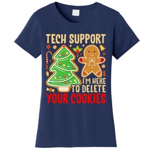 Christmas Tech Support Here To Delete Cookies Xmas Women's T-Shirt