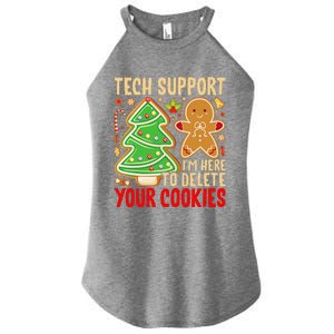 Christmas Tech Support Here To Delete Cookies Xmas Women's Perfect Tri Rocker Tank