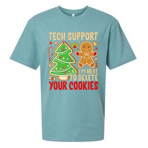 Christmas Tech Support Here To Delete Cookies Xmas Sueded Cloud Jersey T-Shirt