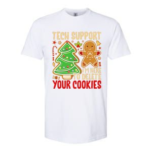 Christmas Tech Support Here To Delete Cookies Xmas Softstyle CVC T-Shirt