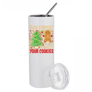 Christmas Tech Support Here To Delete Cookies Xmas Stainless Steel Tumbler