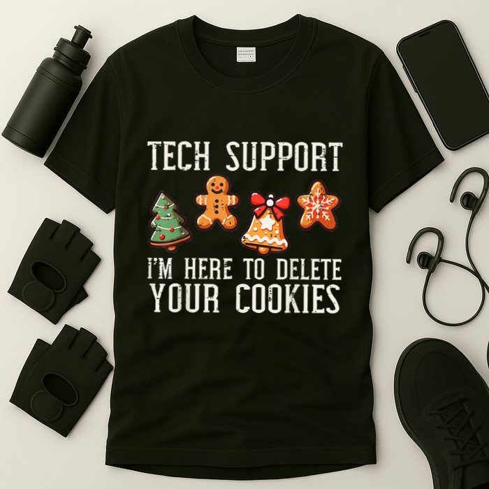 Christmas Tech Support Here To Delete Cookies Xmas T-Shirt