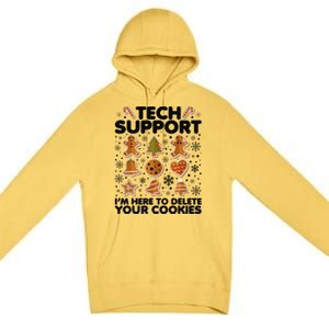 Christmas Tech Support Here To Delete Your Cookies Xmas Cool Premium Pullover Hoodie