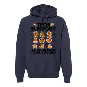 Christmas Tech Support Here To Delete Your Cookies Xmas Cool Premium Hoodie