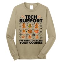 Christmas Tech Support Here To Delete Your Cookies Xmas Cool Long Sleeve Shirt