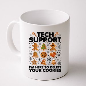 Christmas Tech Support Here To Delete Your Cookies Xmas Cool Coffee Mug