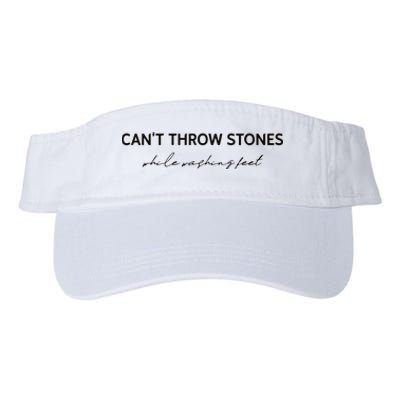 Cant Throw Stones While Washing Feet Valucap Bio-Washed Visor