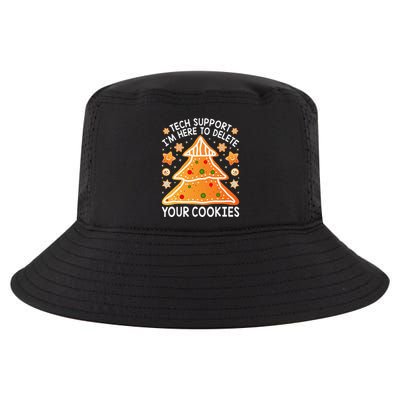 Christmas Tech Support Here To Delete Cookies Xmas Cool Comfort Performance Bucket Hat