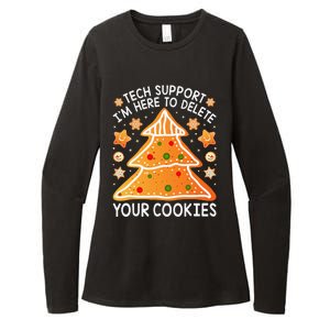 Christmas Tech Support Here To Delete Cookies Xmas Womens CVC Long Sleeve Shirt