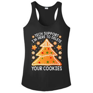 Christmas Tech Support Here To Delete Cookies Xmas Ladies PosiCharge Competitor Racerback Tank