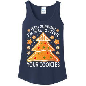 Christmas Tech Support Here To Delete Cookies Xmas Ladies Essential Tank