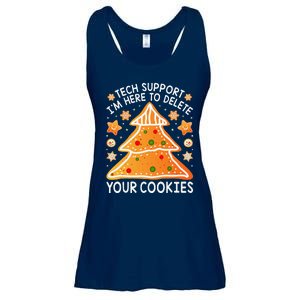 Christmas Tech Support Here To Delete Cookies Xmas Ladies Essential Flowy Tank